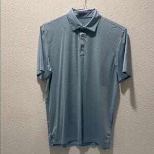 Southern Tide Light Blue Striped Polo Shirt